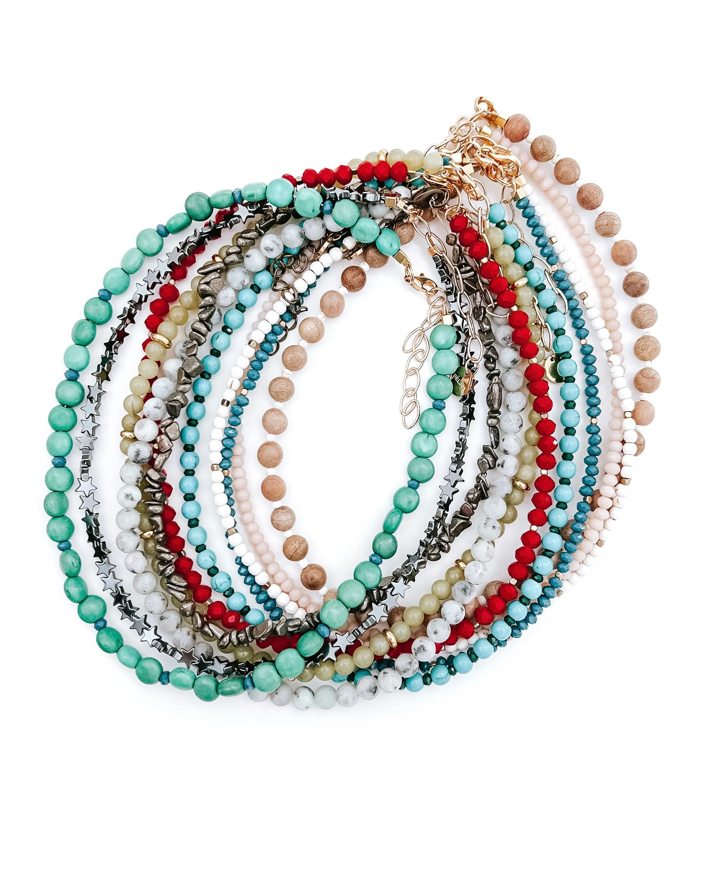 Lucille Beaded Layering Necklace || Choose Style