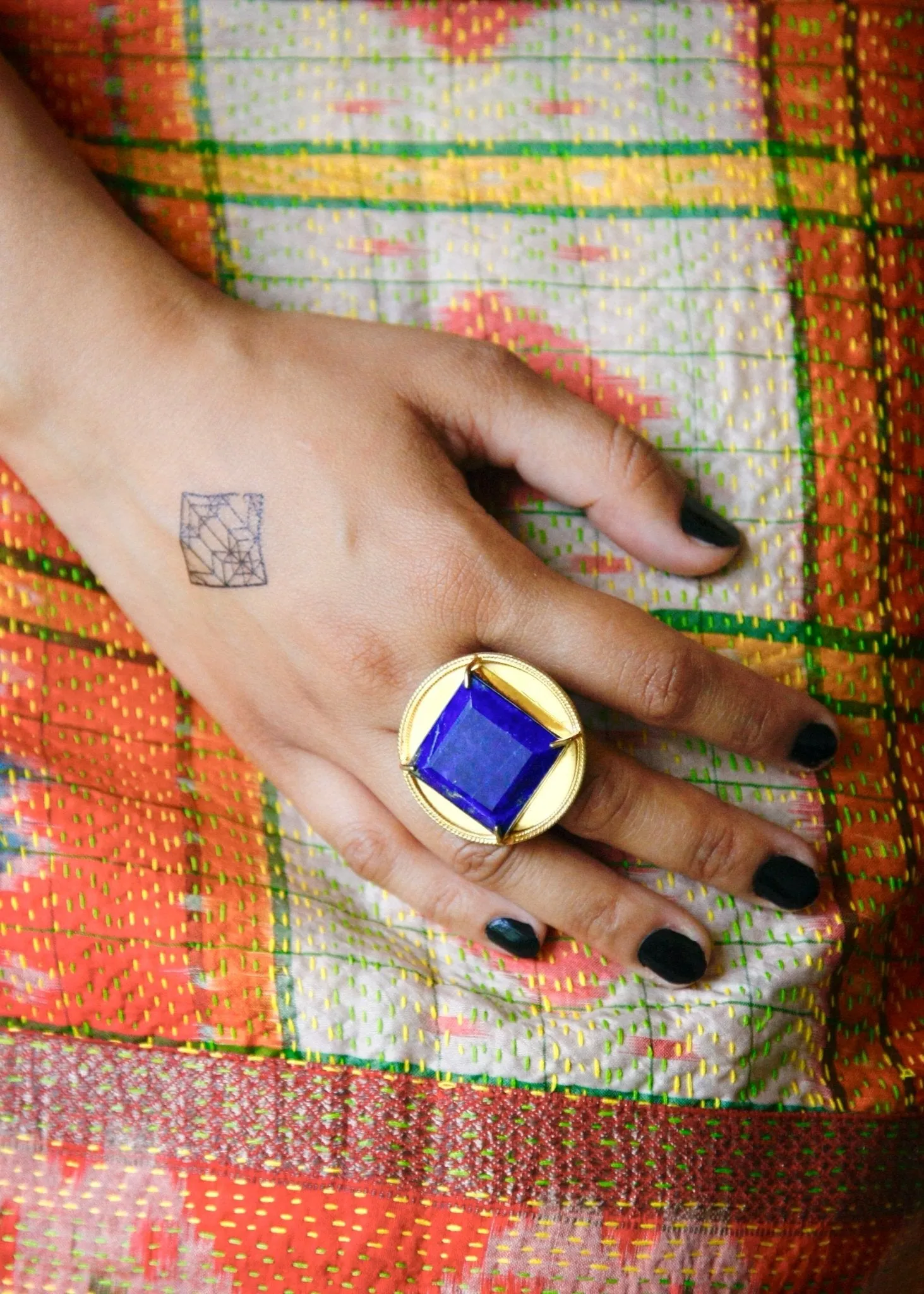 Magnificent, conversation-starting, Afghani Lapis Lazuli statement ring