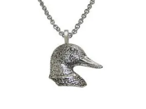 Mallard Duck Head Pendant Necklace