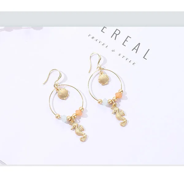Marine Collection Seahorse Dangle Earrings