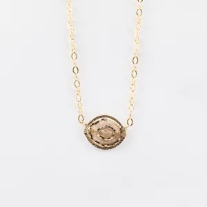 Marquise Beaded Pendant Necklace
