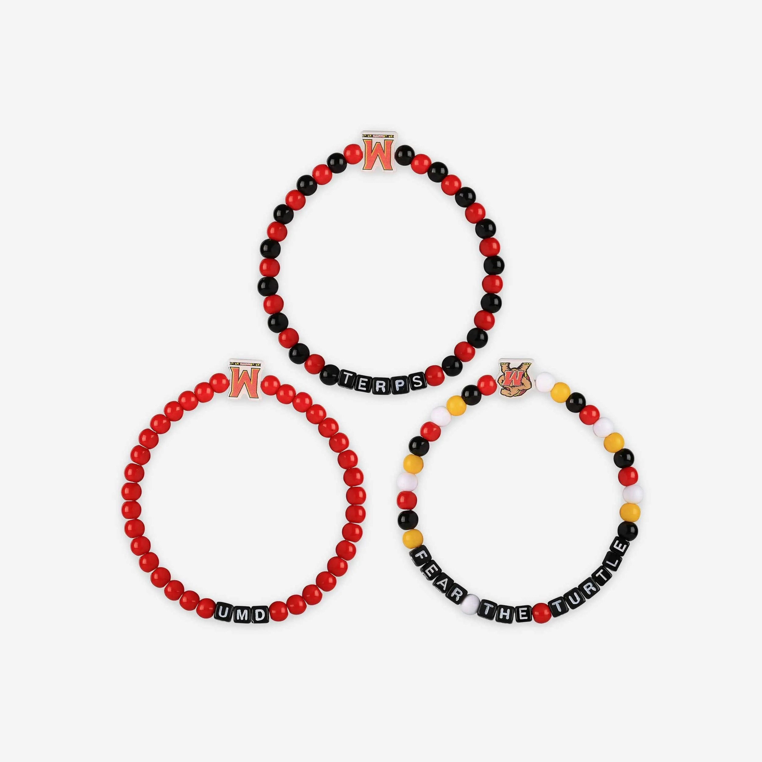 Maryland Terrapins 3 Pack Beaded Friendship Bracelet