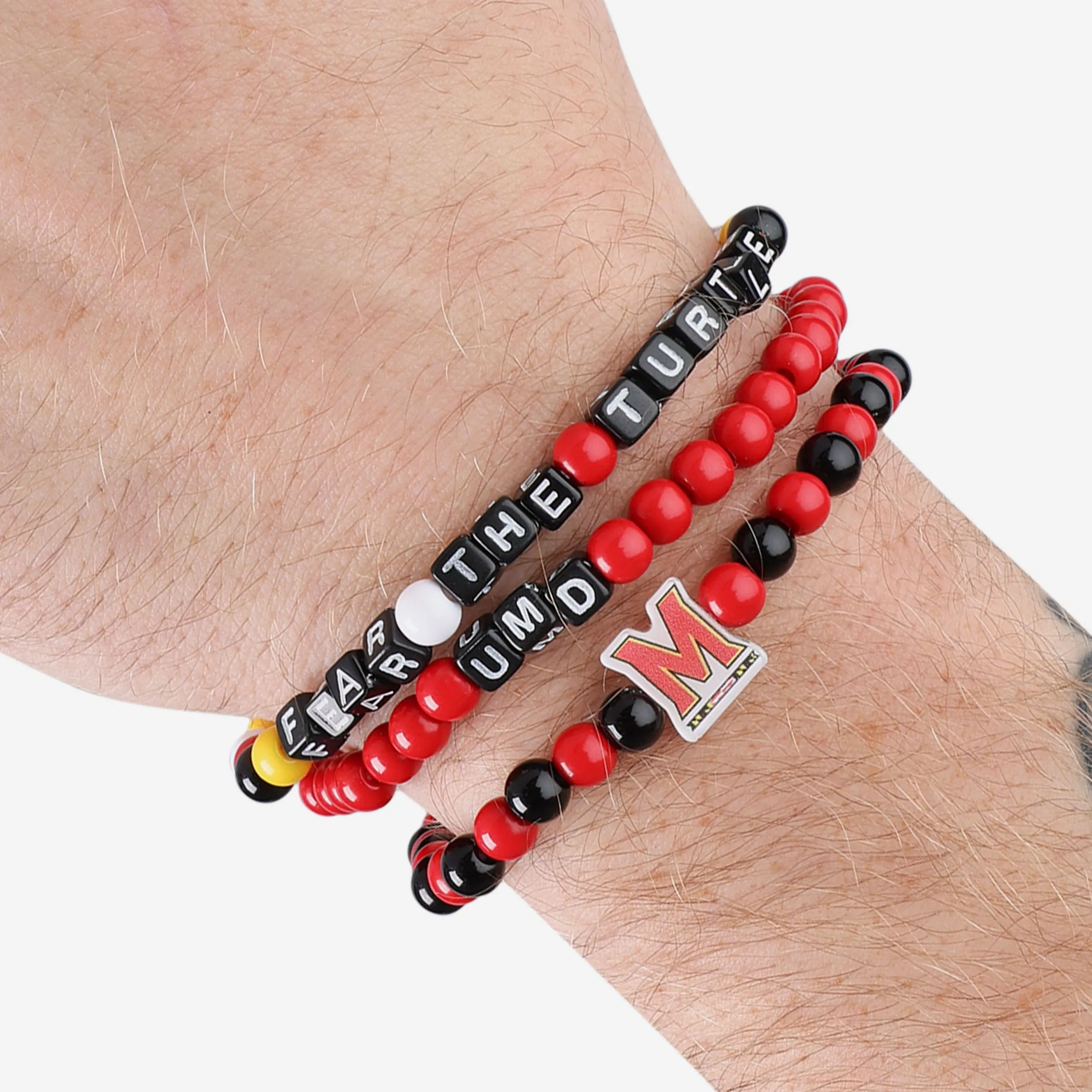 Maryland Terrapins 3 Pack Beaded Friendship Bracelet