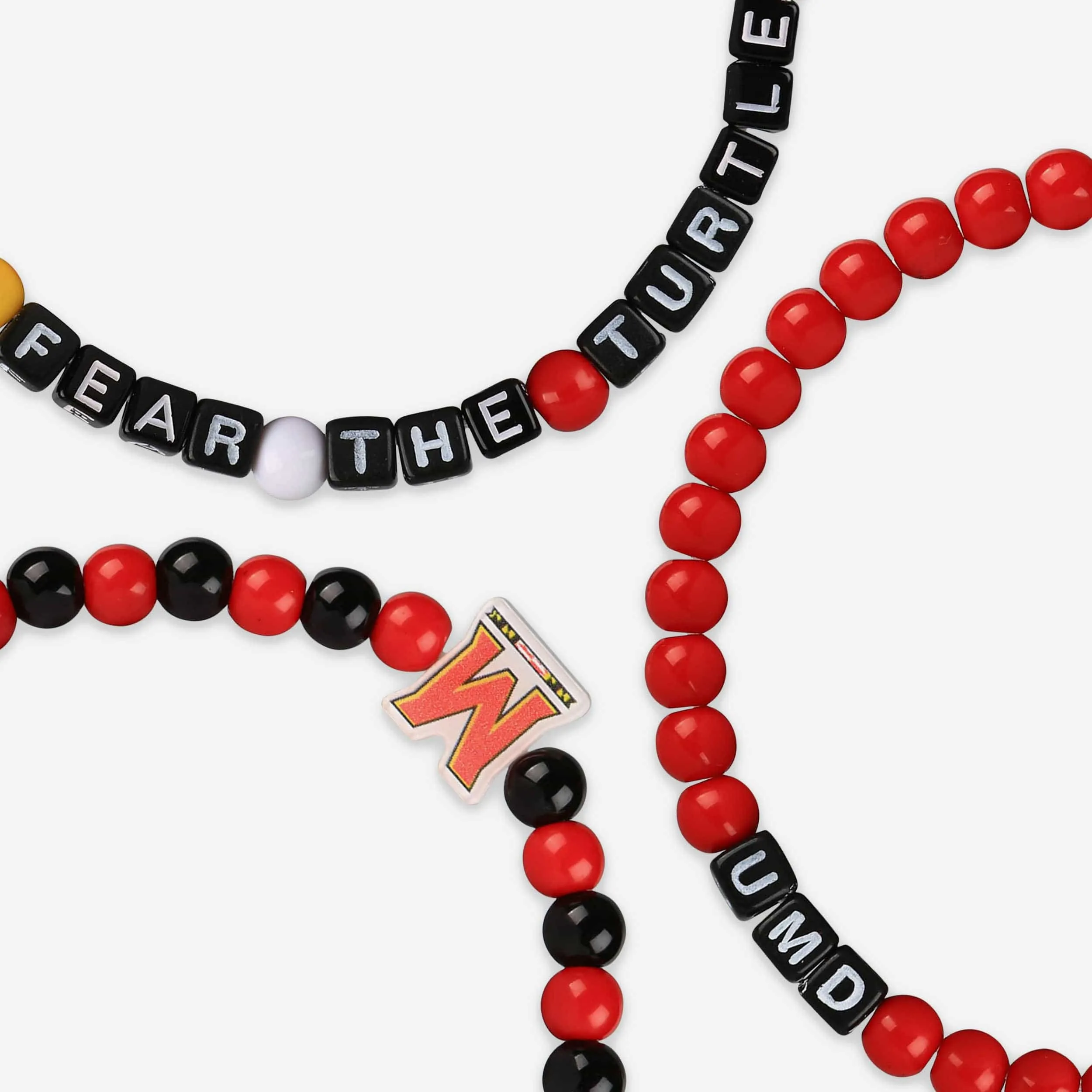 Maryland Terrapins 3 Pack Beaded Friendship Bracelet