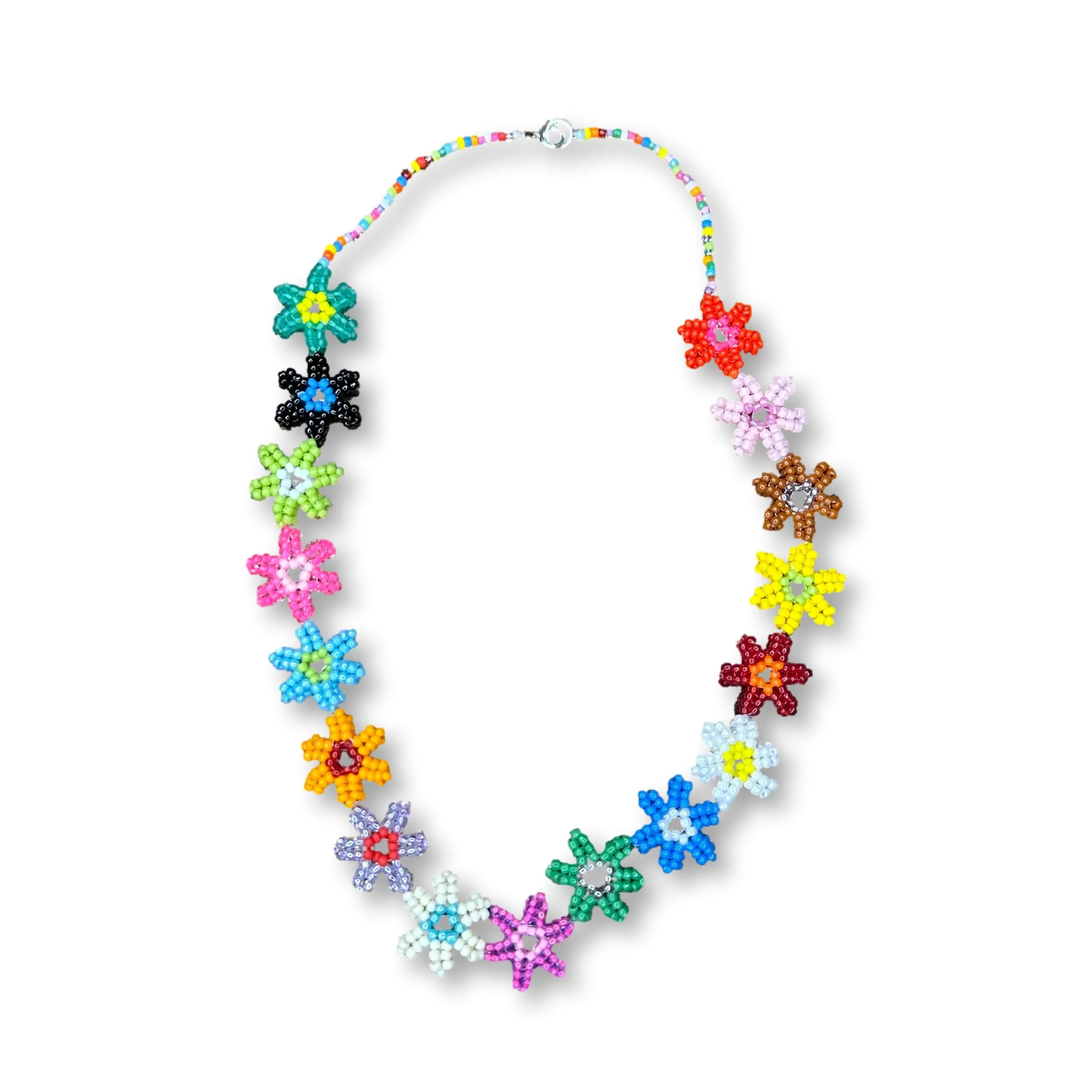 Matilda flowers beaded necklace