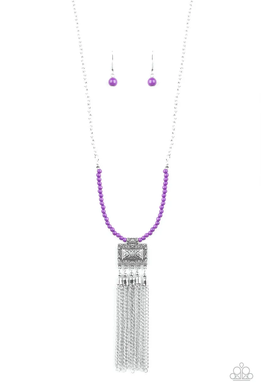 Mayan Masquerade Purple Paparazzi Necklace