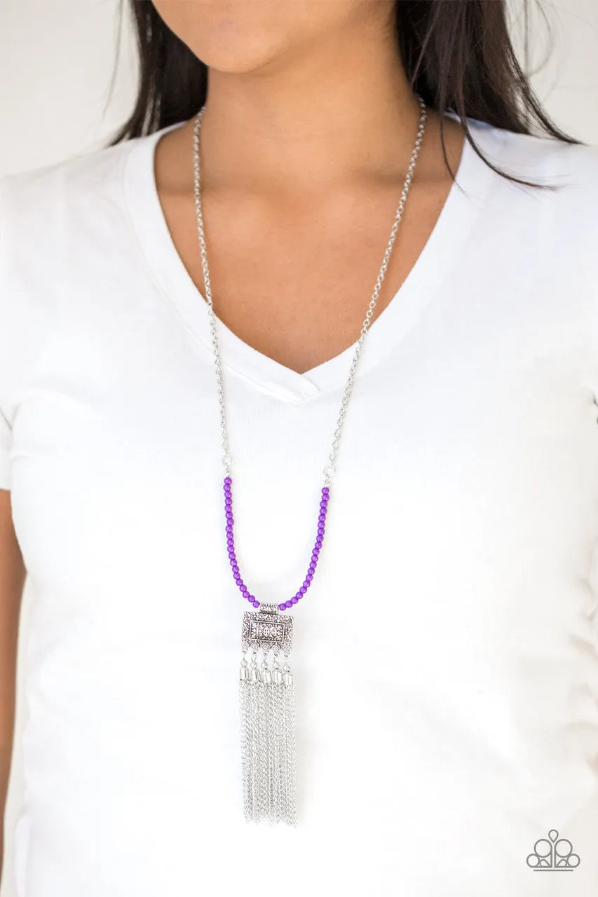 Mayan Masquerade Purple Paparazzi Necklace