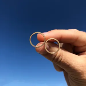 Medium circle earrings, 10k gold
