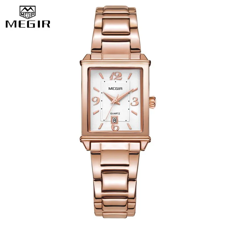MEGIR Ladies Watches Casual Luxury Rose Gold Women&#39;s Bracelet Watch for Women Fashion Girl Quartz Wristwatch Women&#39;s