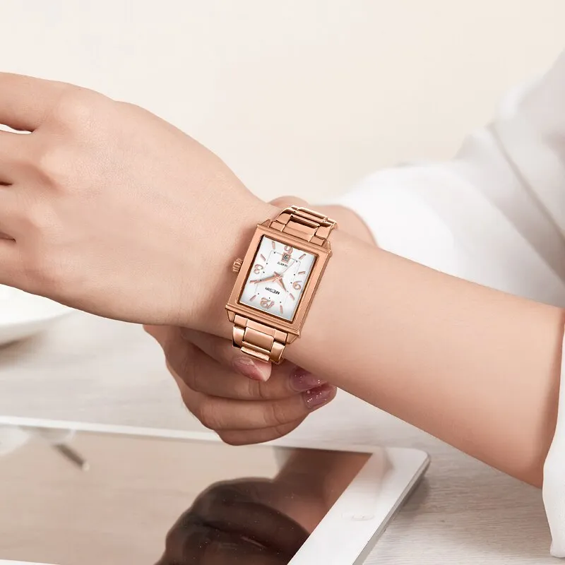 MEGIR Ladies Watches Casual Luxury Rose Gold Women&#39;s Bracelet Watch for Women Fashion Girl Quartz Wristwatch Women&#39;s