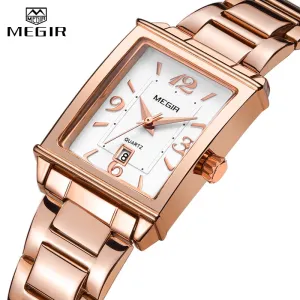MEGIR Ladies Watches Casual Luxury Rose Gold Women&#39;s Bracelet Watch for Women Fashion Girl Quartz Wristwatch Women&#39;s