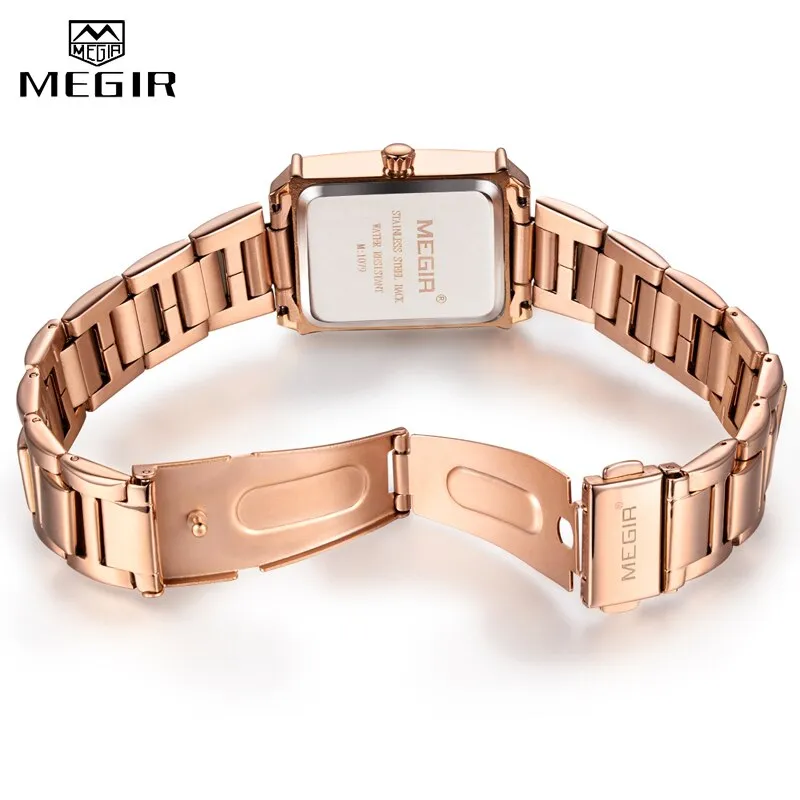 MEGIR Ladies Watches Casual Luxury Rose Gold Women&#39;s Bracelet Watch for Women Fashion Girl Quartz Wristwatch Women&#39;s