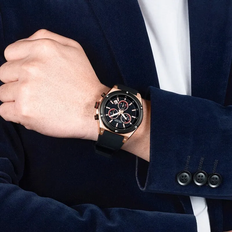 MEGIR Luxury Mens Sport Watches Casual Silicone Waterproof Luminous Watch Men Date Analogue Quartz Wristwatch Relogio Masculino