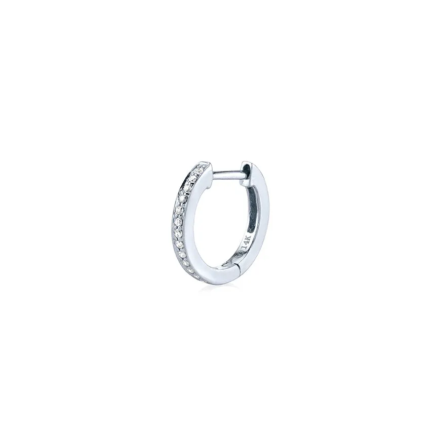 Men's Collection Gold & Pavé Diamond Huggie Hoops