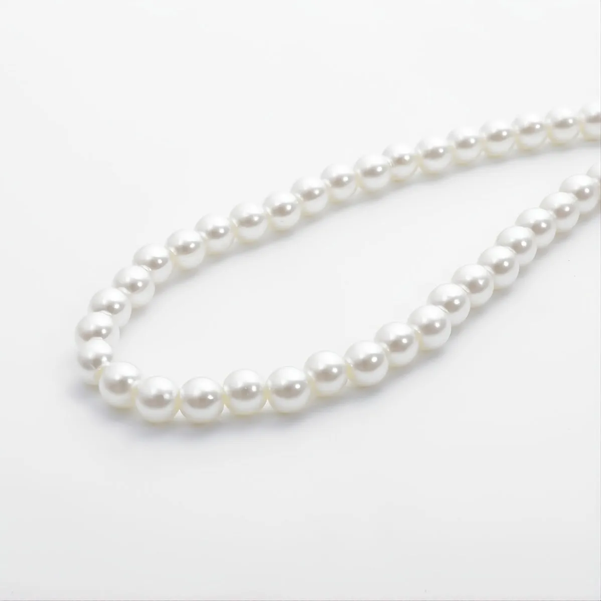 Men's Faux Pearl Beaded Necklace