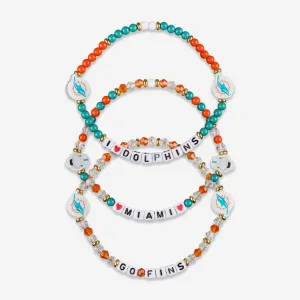 Miami Dolphins 3 Pack Friendship Bracelet