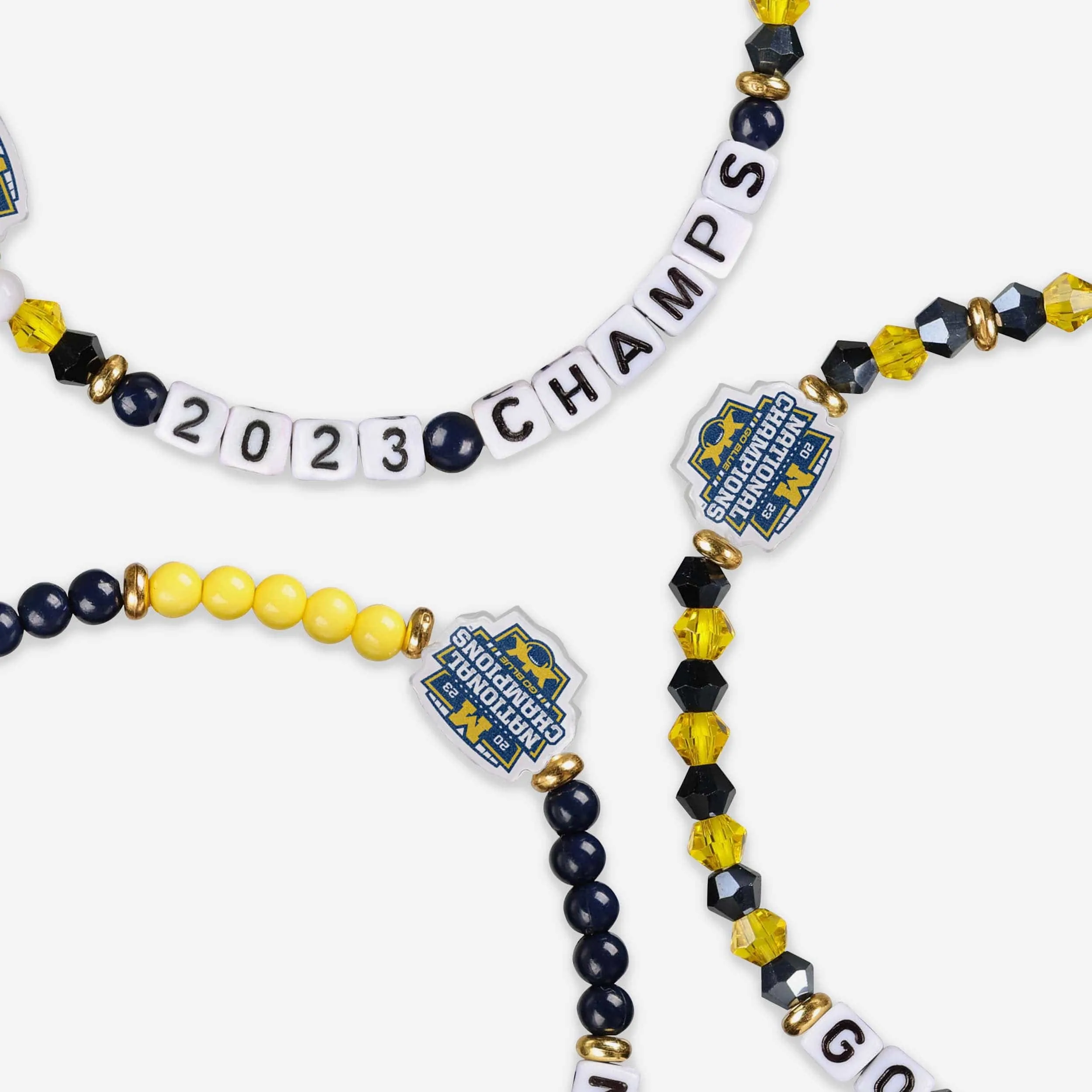 Michigan Wolverines 2023 Football National Champions 3 Pack Friendship Bracelet
