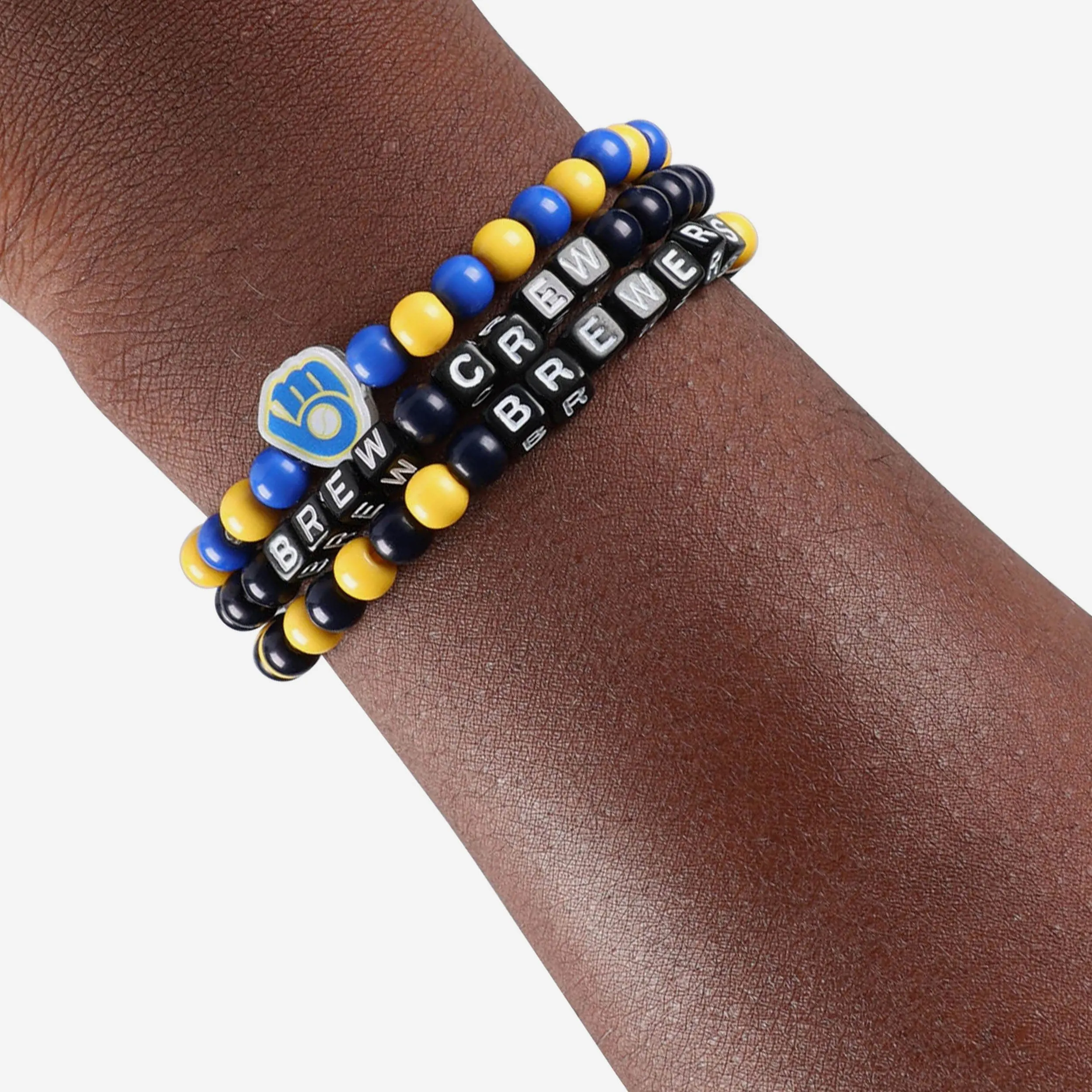 Milwaukee Brewers 3 Pack Beaded Friendship Bracelet