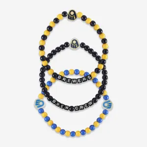 Milwaukee Brewers 3 Pack Beaded Friendship Bracelet
