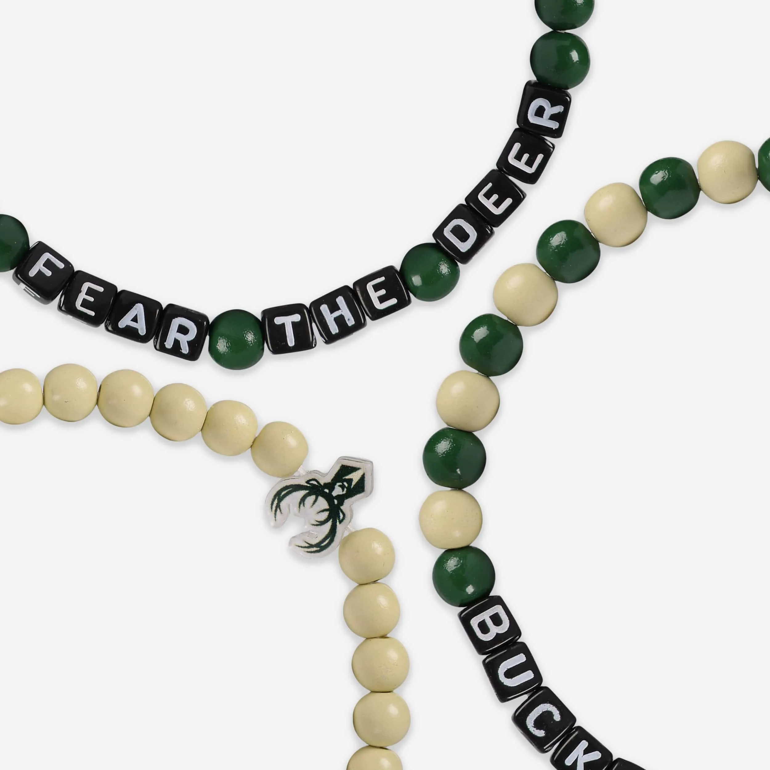 Milwaukee Bucks 3 Pack Beaded Friendship Bracelet