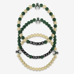 Milwaukee Bucks 3 Pack Beaded Friendship Bracelet