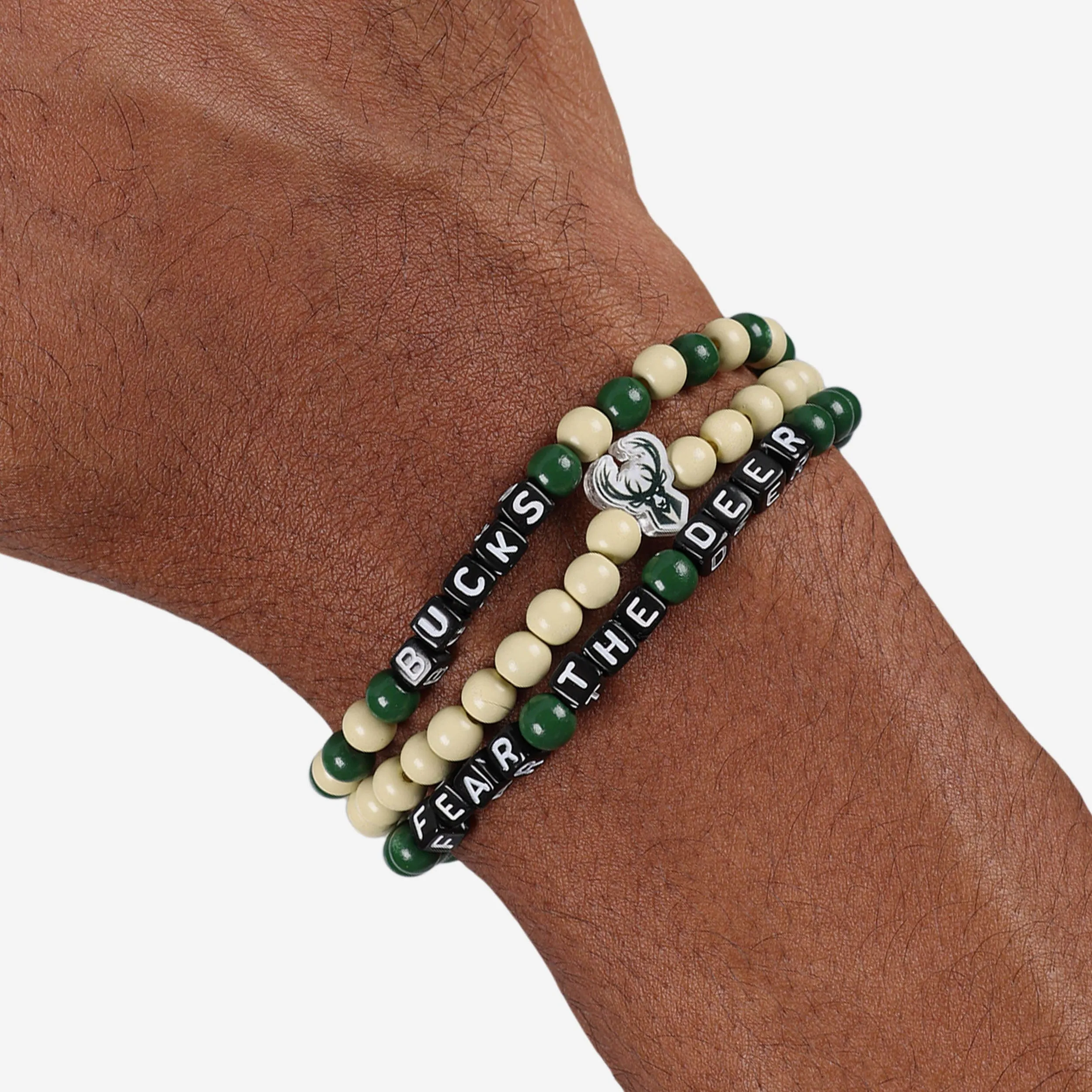 Milwaukee Bucks 3 Pack Beaded Friendship Bracelet