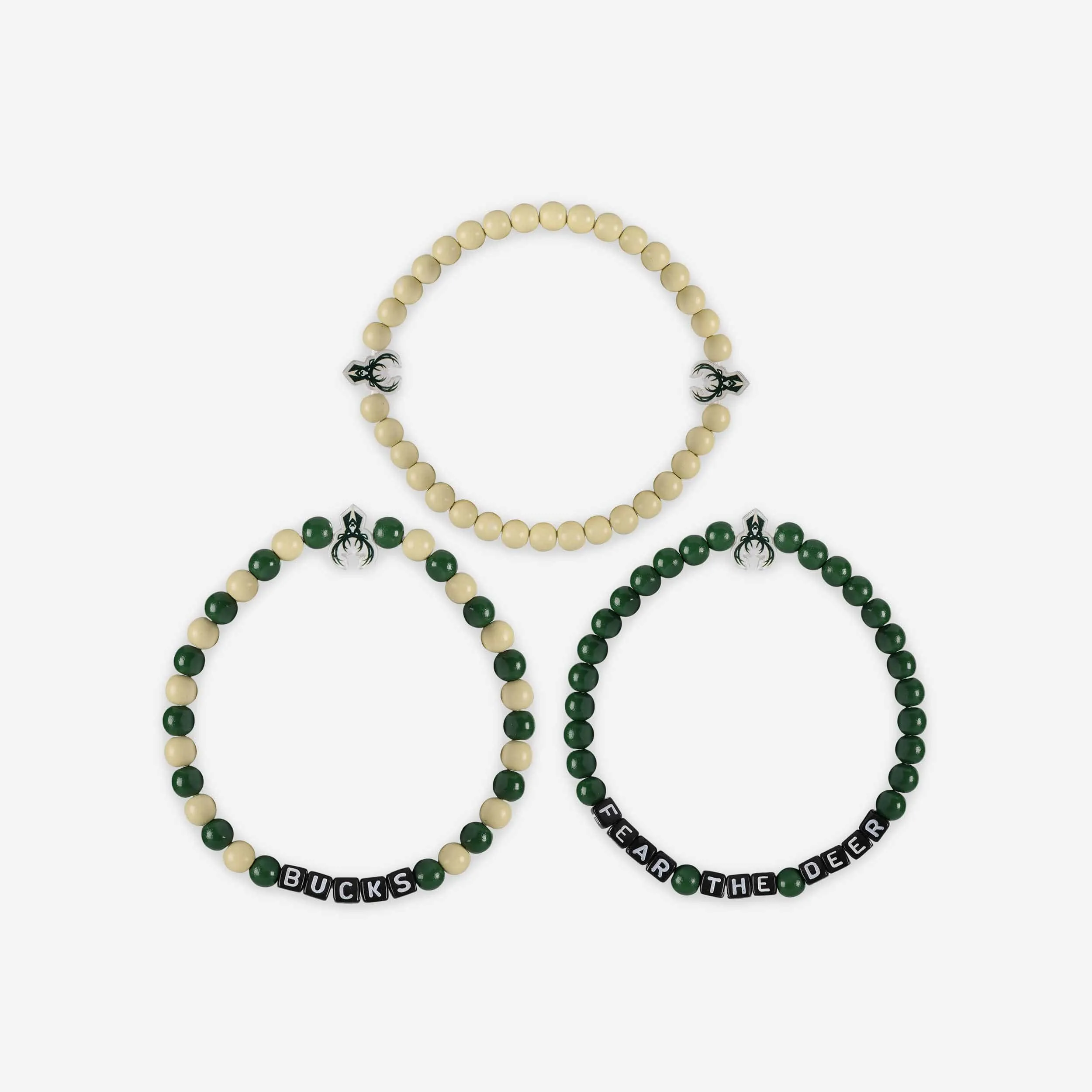 Milwaukee Bucks 3 Pack Beaded Friendship Bracelet