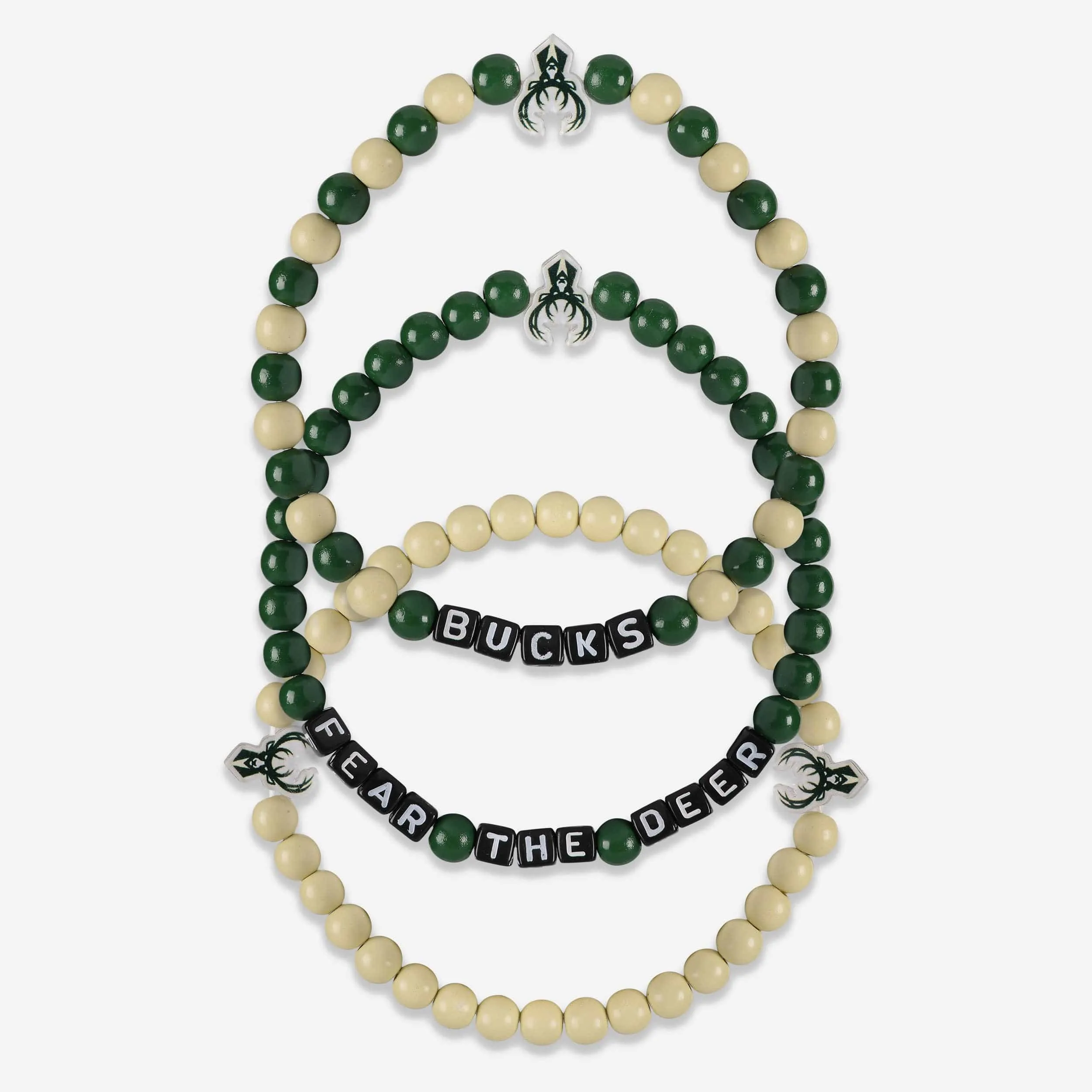Milwaukee Bucks 3 Pack Beaded Friendship Bracelet