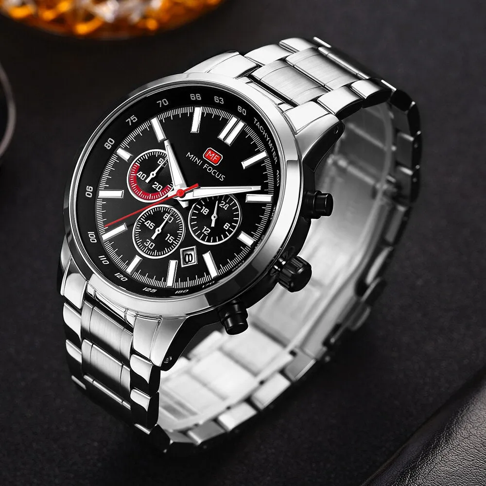 MINI FOCUS Brand Watch Men Luxury Creative Steel Mens Quartz Wristwatch Casual Chronograph Date Sport Watches Relogio Masculino