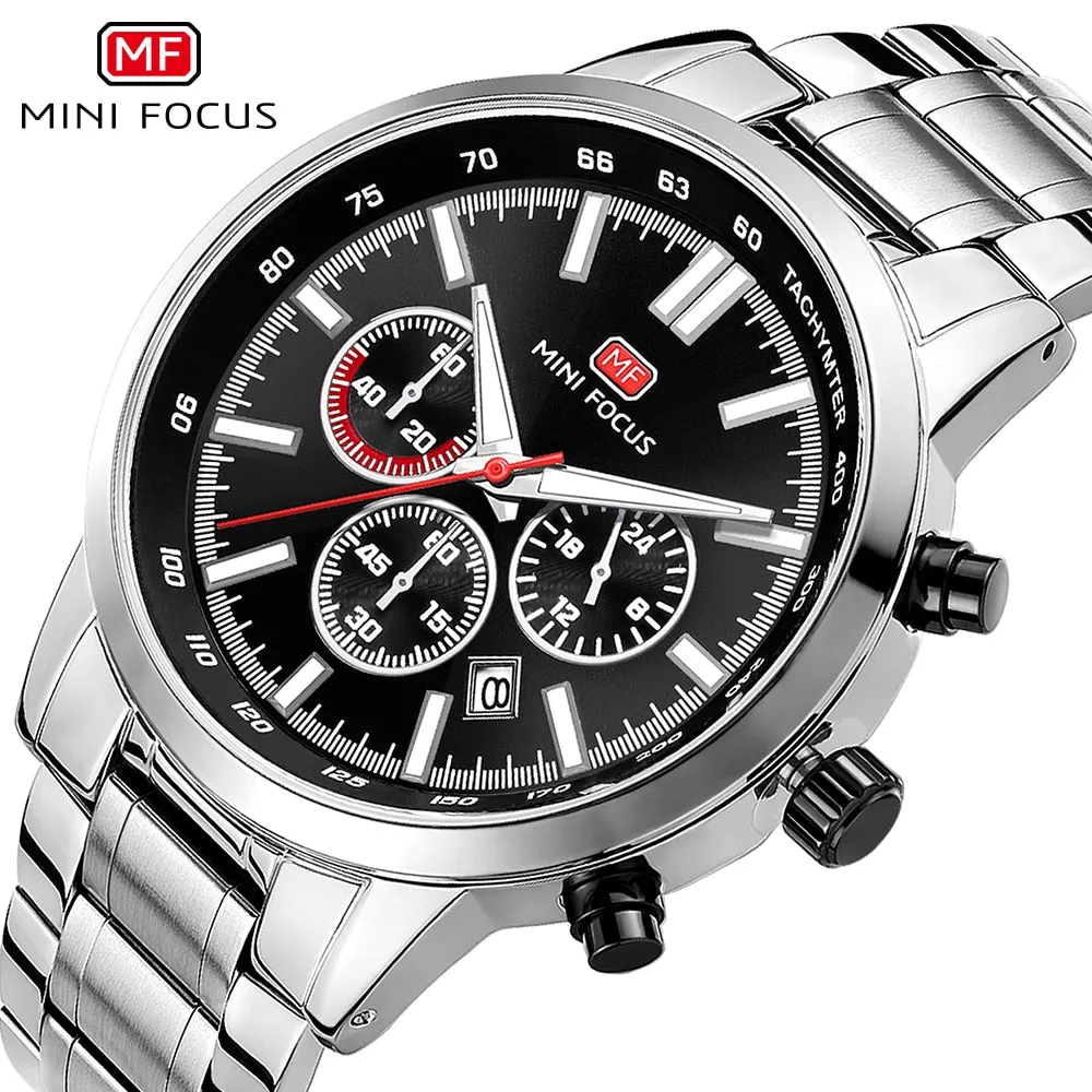 MINI FOCUS Brand Watch Men Luxury Creative Steel Mens Quartz Wristwatch Casual Chronograph Date Sport Watches Relogio Masculino