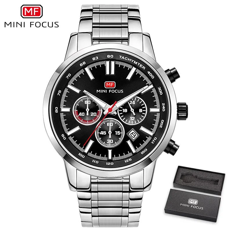 MINI FOCUS Brand Watch Men Luxury Creative Steel Mens Quartz Wristwatch Casual Chronograph Date Sport Watches Relogio Masculino