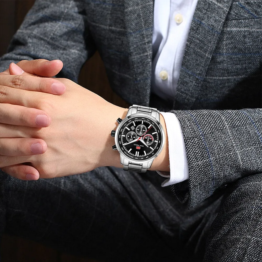 MINI FOCUS Brand Watch Men Luxury Creative Steel Mens Quartz Wristwatch Casual Chronograph Date Sport Watches Relogio Masculino