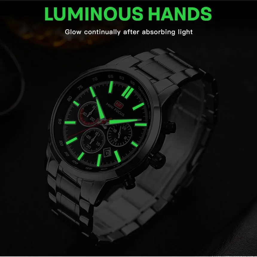 MINI FOCUS Brand Watch Men Luxury Creative Steel Mens Quartz Wristwatch Casual Chronograph Date Sport Watches Relogio Masculino