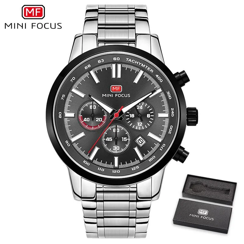 MINI FOCUS Brand Watch Men Luxury Creative Steel Mens Quartz Wristwatch Casual Chronograph Date Sport Watches Relogio Masculino