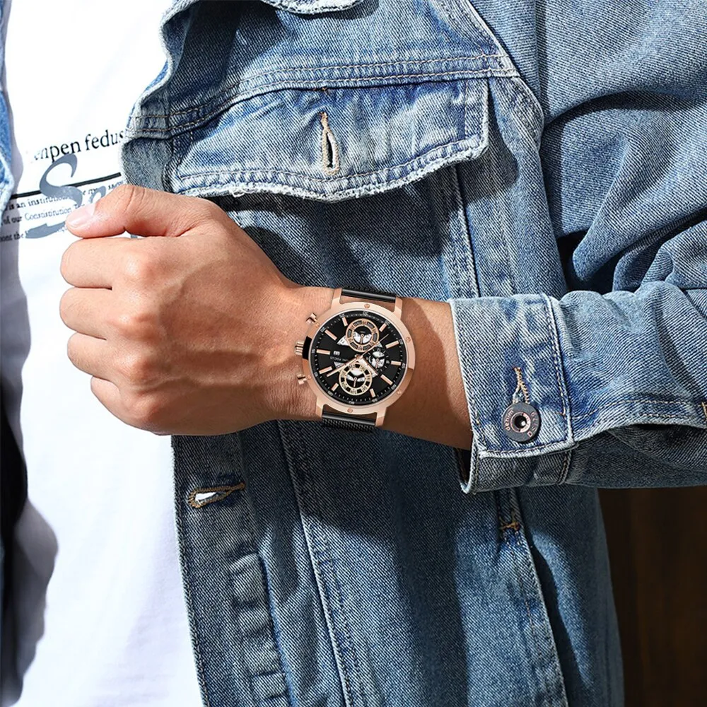 MINI FOCUS Mens Watches Waterproof Quartz Business Watch Men&#39;s Top Brand Luxury Fashion Casual Watches Male Relogio Masculino