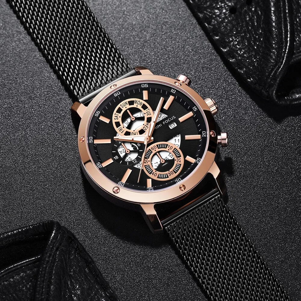 MINI FOCUS Mens Watches Waterproof Quartz Business Watch Men&#39;s Top Brand Luxury Fashion Casual Watches Male Relogio Masculino