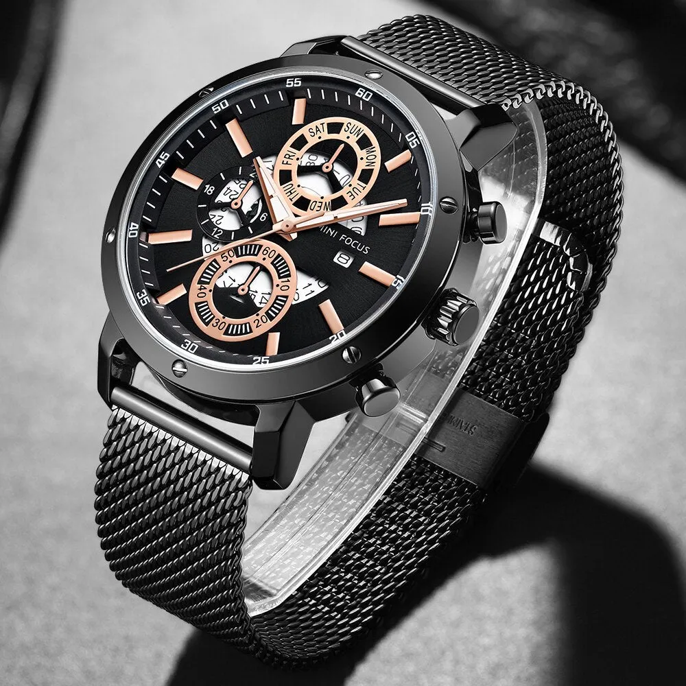 MINI FOCUS Mens Watches Waterproof Quartz Business Watch Men&#39;s Top Brand Luxury Fashion Casual Watches Male Relogio Masculino
