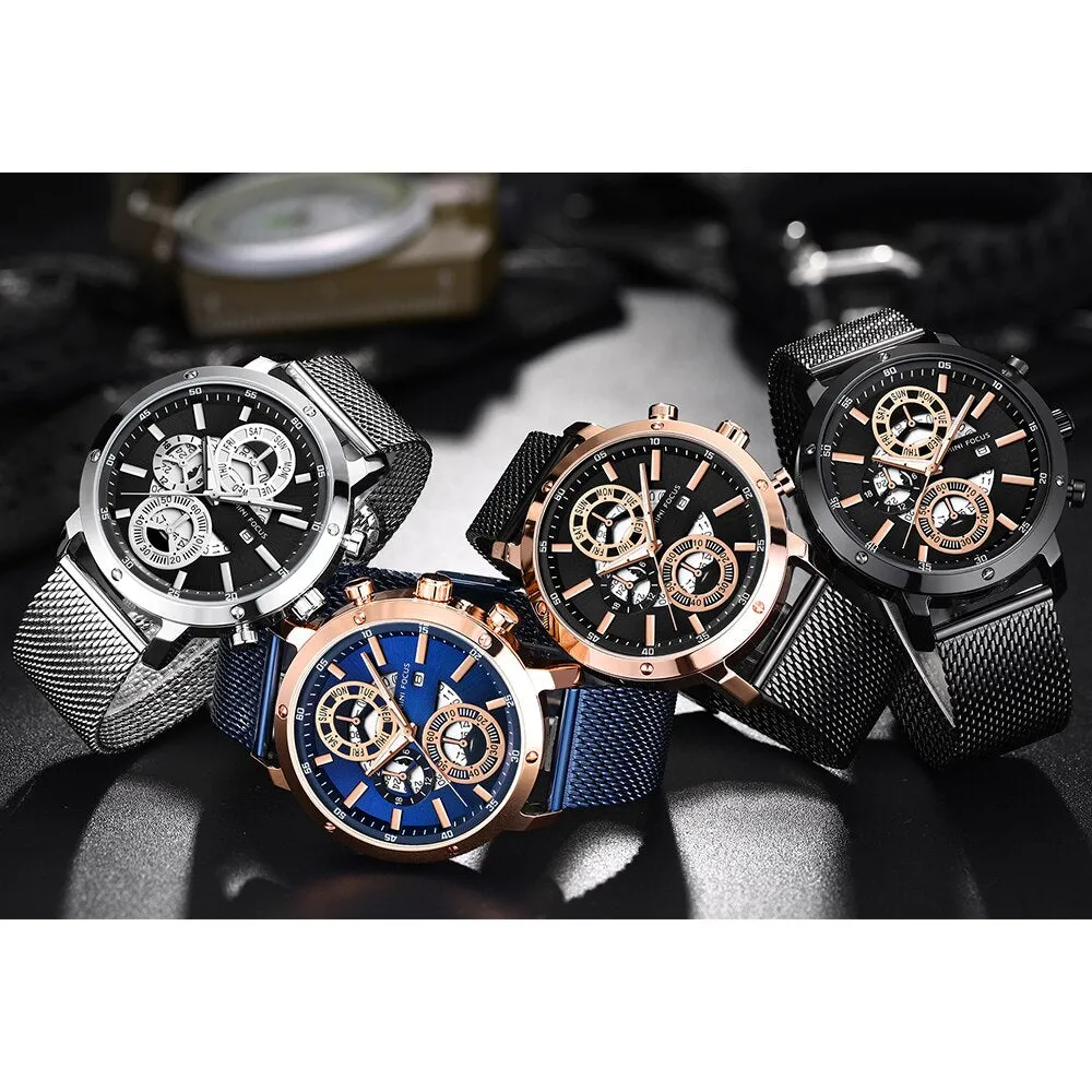 MINI FOCUS Mens Watches Waterproof Quartz Business Watch Men&#39;s Top Brand Luxury Fashion Casual Watches Male Relogio Masculino