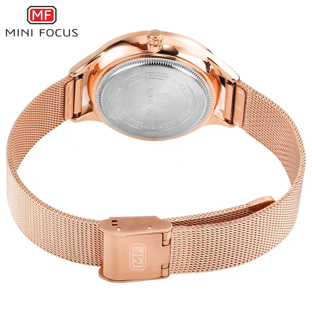 MINI FOCUS Watch Women Casual Fashion Ultra Thin Quartz Wristwatches Elegant Design Dress Ladies Gift Clock Relogio Feminino
