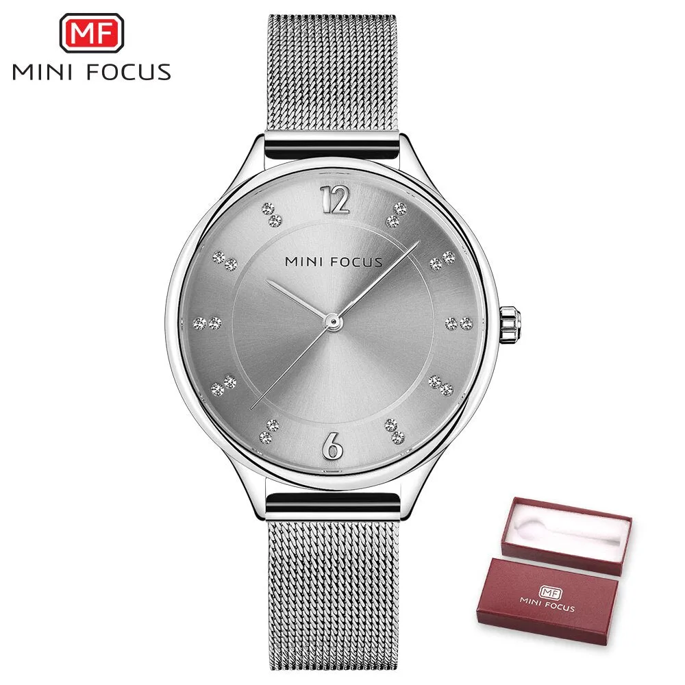 MINI FOCUS Watch Women Casual Fashion Ultra Thin Quartz Wristwatches Elegant Design Dress Ladies Gift Clock Relogio Feminino