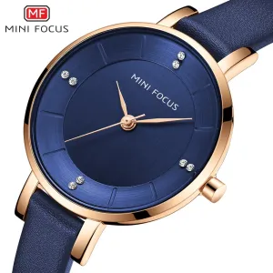MINI FOCUS Women Casual Watches Luxury Leather Strap Quartz Watch Ladies Analog Creative Watch Top Brand Relogio Feminino Clock