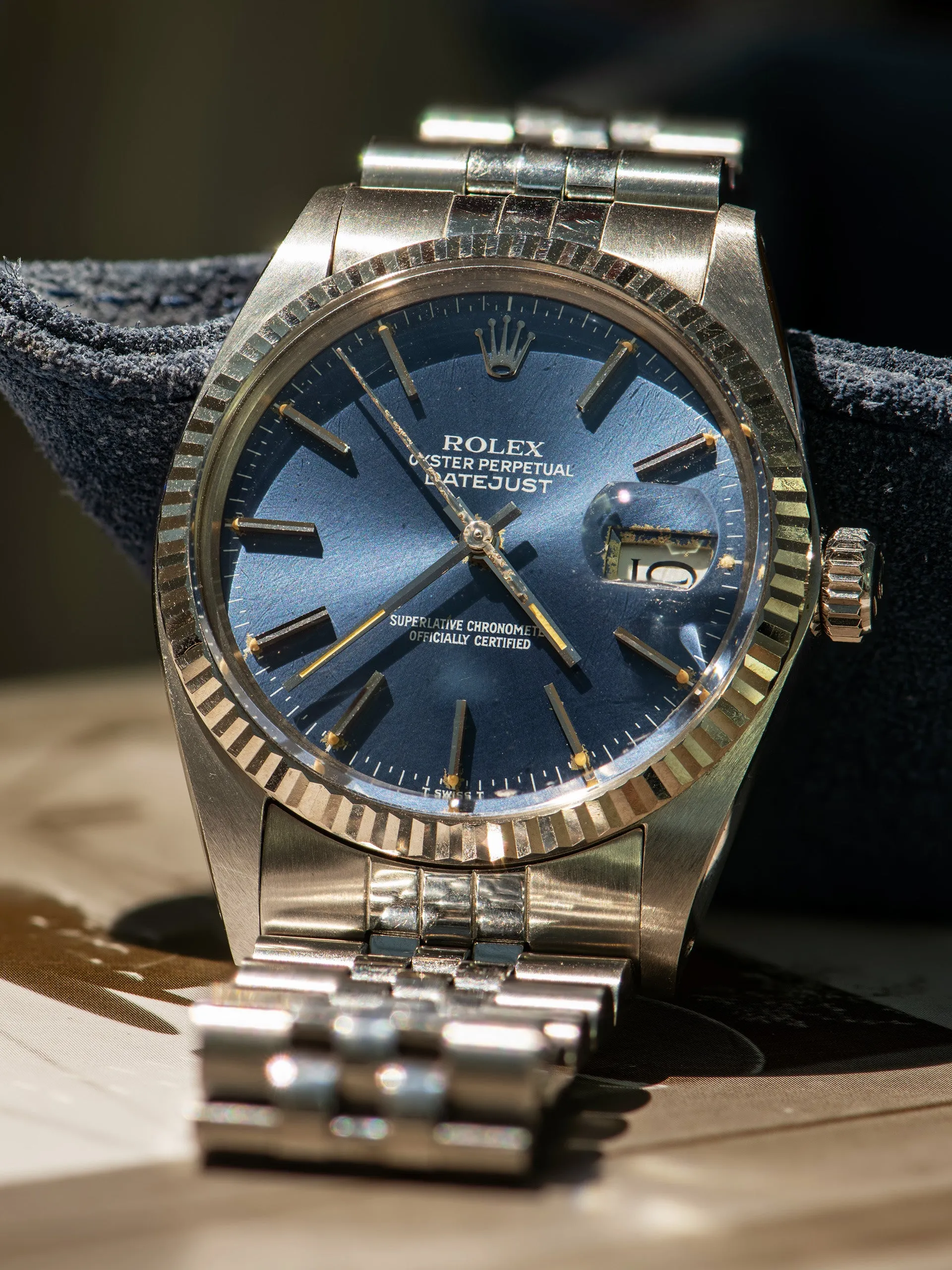 *Mint* 1985 Rolex Datejust (Ref. 16014) Blue Dial
