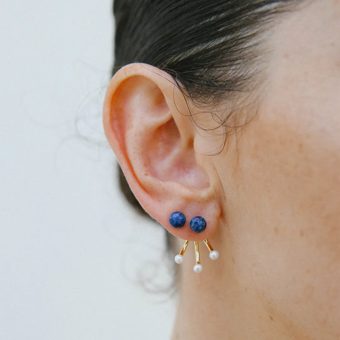 Miro Miro Orlo Earrings Gold/Lapis Lazuli