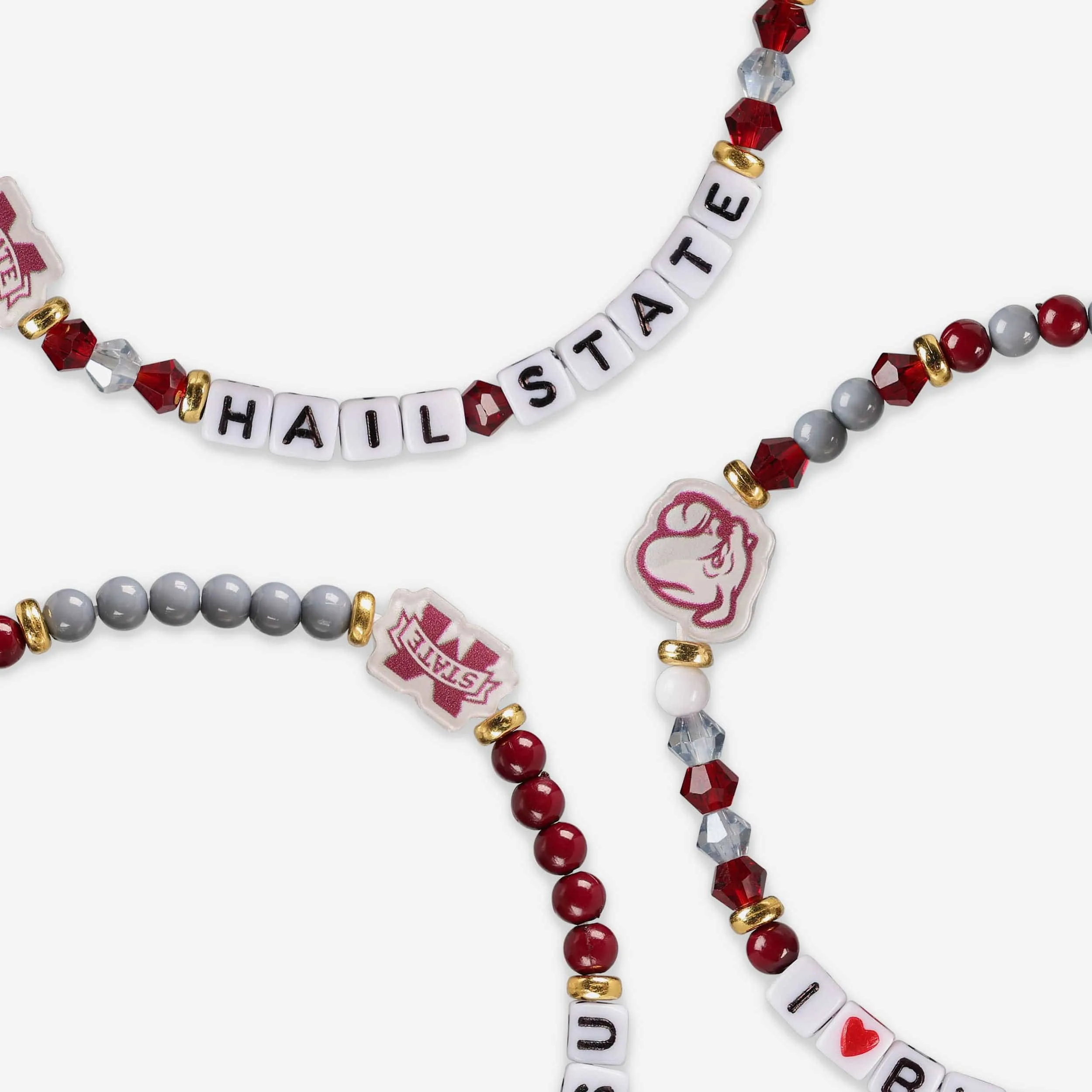 Mississippi State Bulldogs 3 Pack Friendship Bracelet