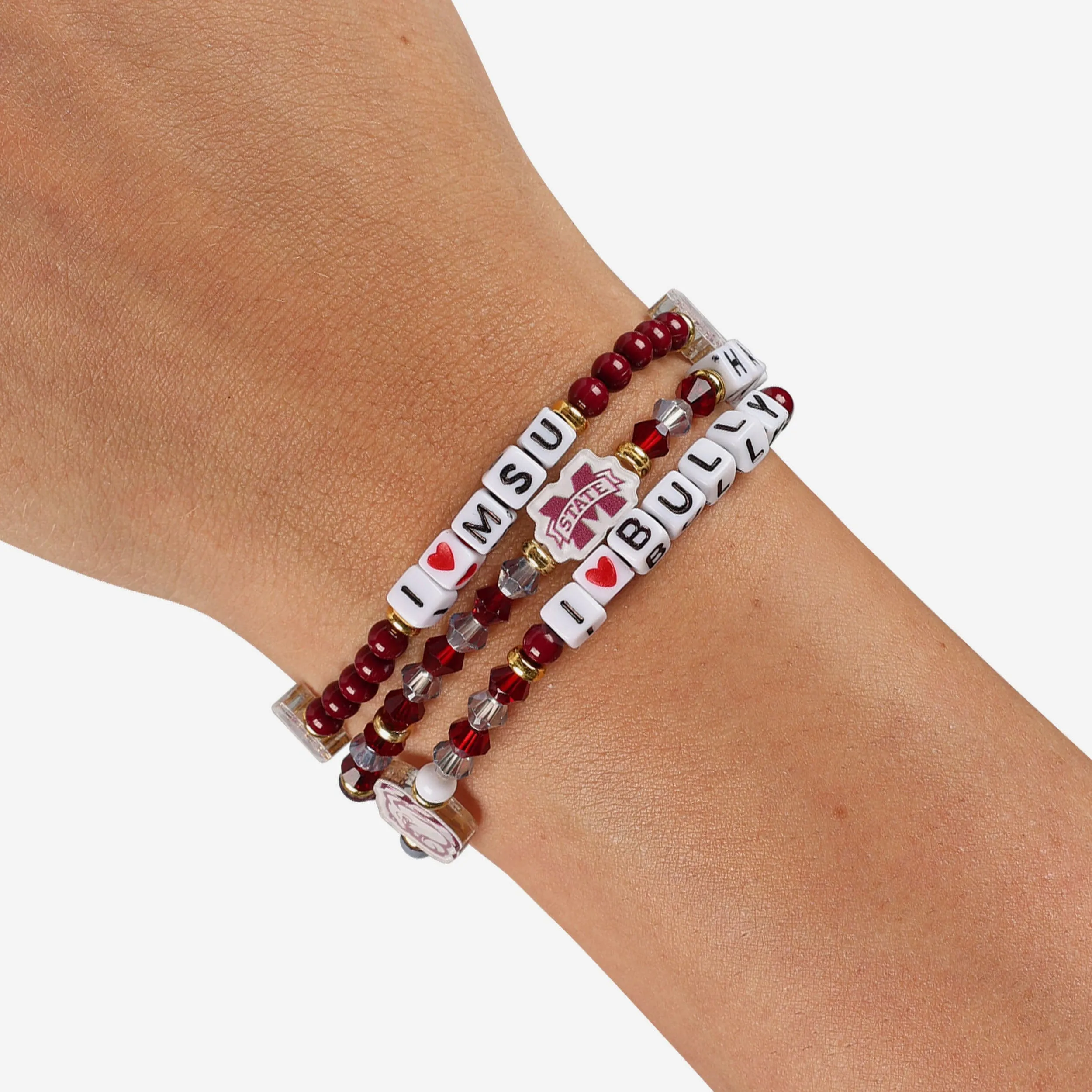Mississippi State Bulldogs 3 Pack Friendship Bracelet