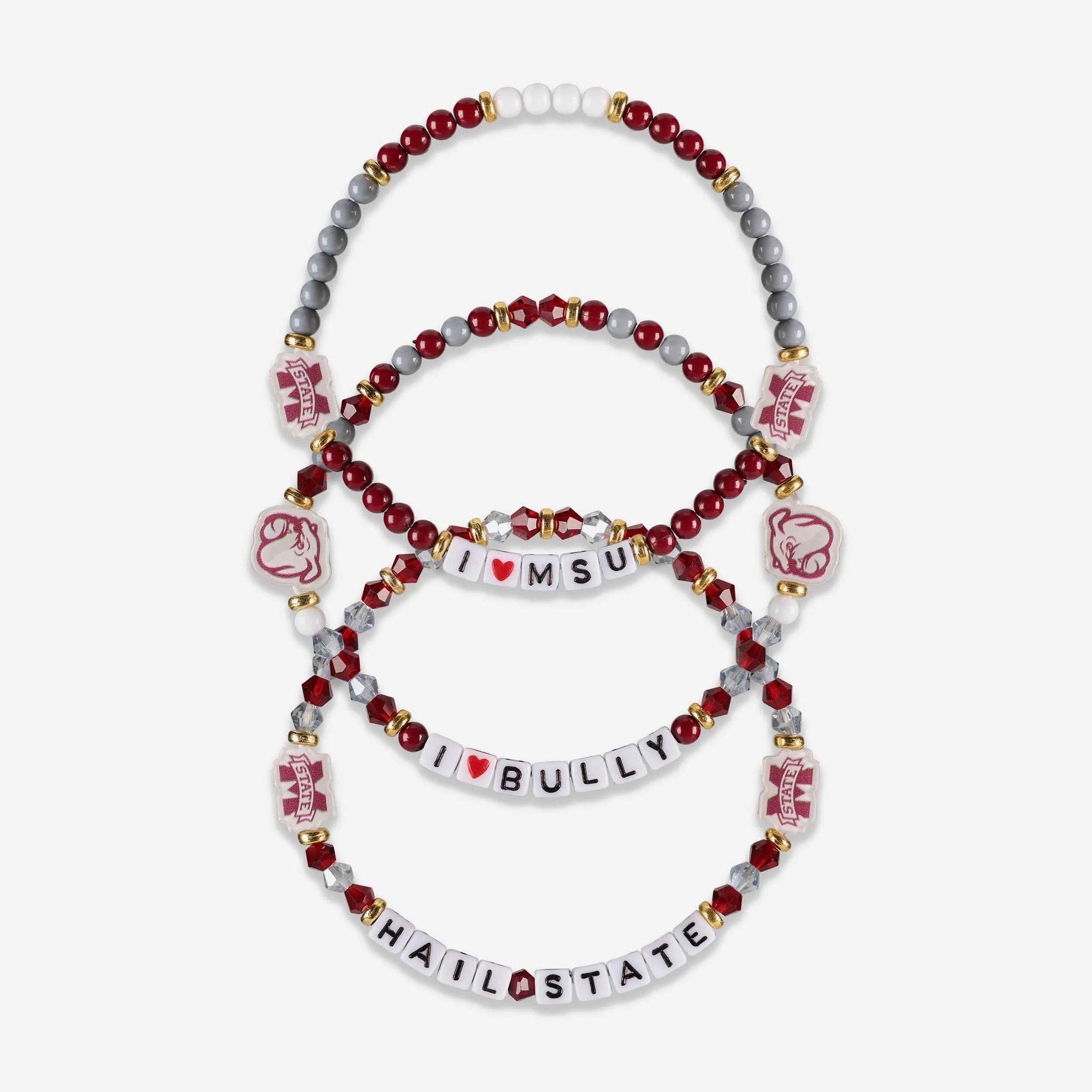 Mississippi State Bulldogs 3 Pack Friendship Bracelet