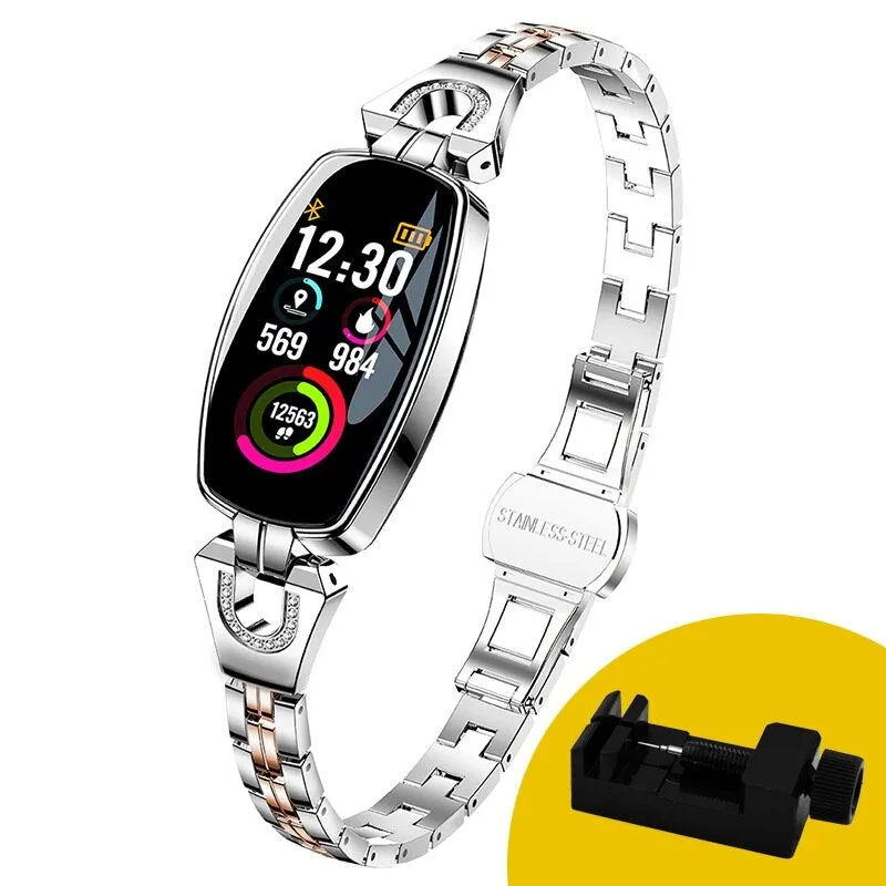 MNWT H8 Fashion Smart Wristwatches Women Digital Watches Ladies 2022 Waterproof Heart Rate Monitoring Bluetooth For Android IOS