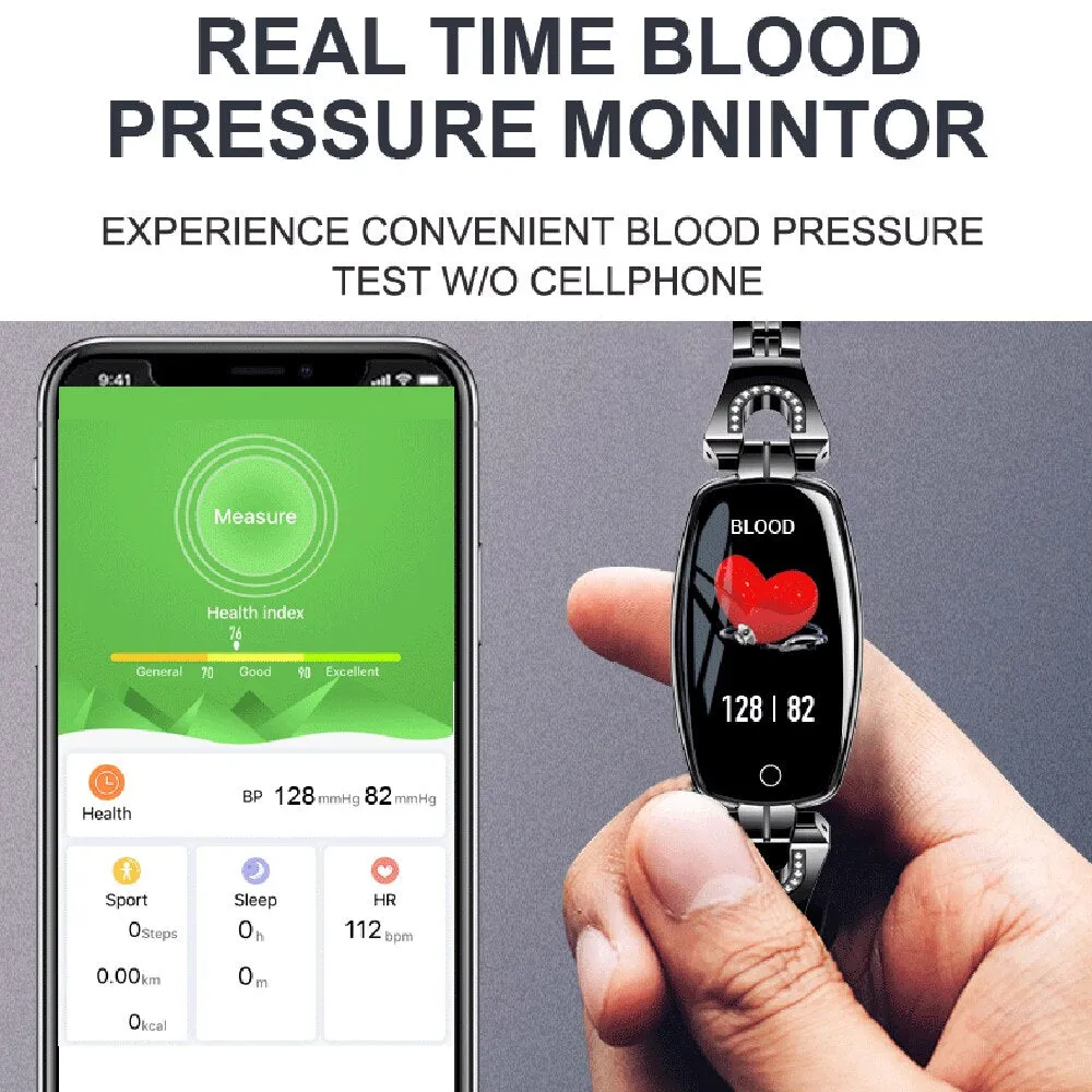 MNWT H8 Fashion Smart Wristwatches Women Digital Watches Ladies 2022 Waterproof Heart Rate Monitoring Bluetooth For Android IOS