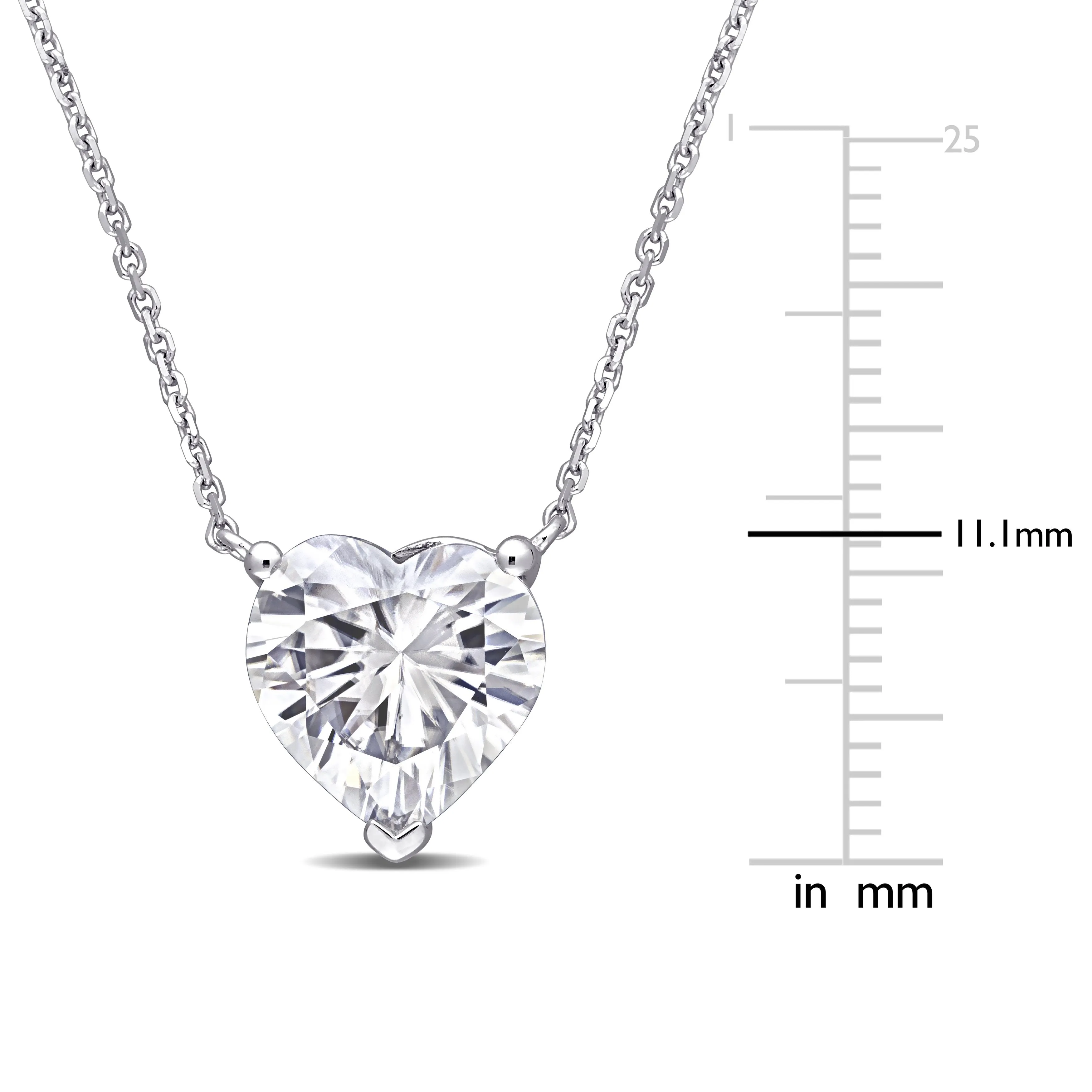 Moissanite Heart Pendant