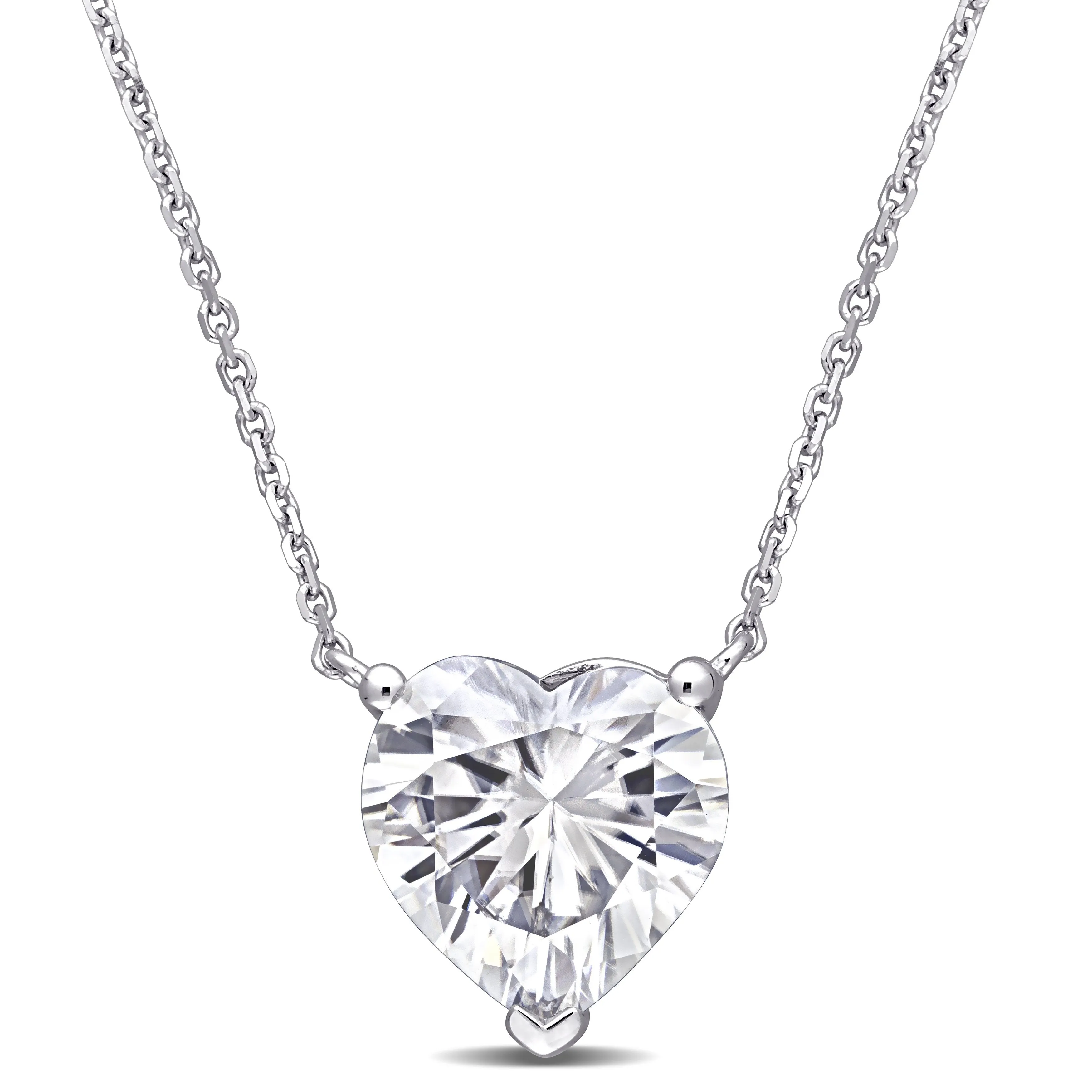 Moissanite Heart Pendant